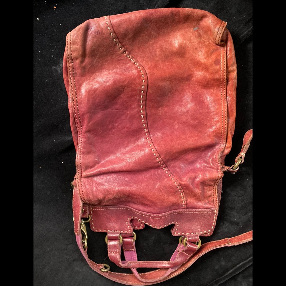 lucky brand leather crossbody/ tote